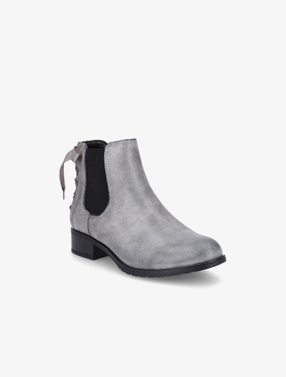 Bottines à contrefort corseté - Gris - 2