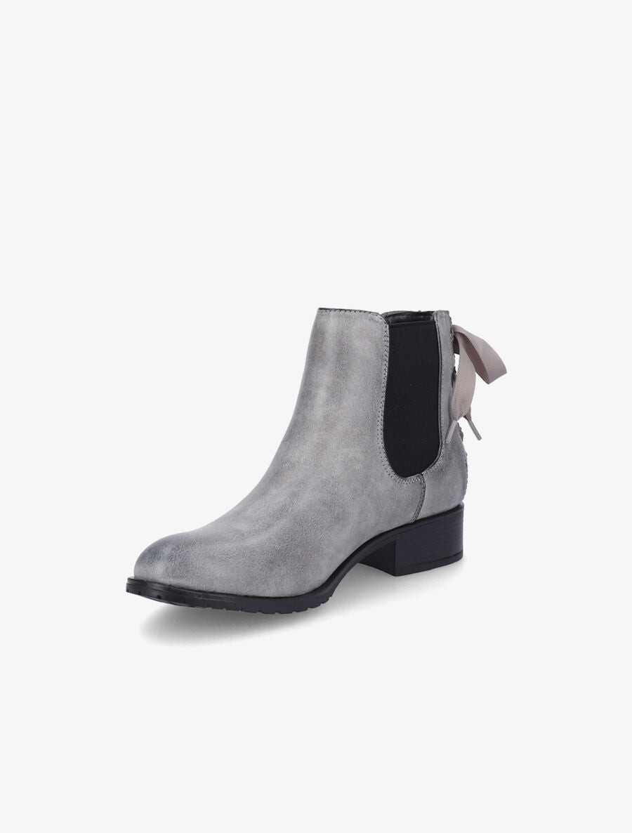 Bottines à contrefort corseté - Gris - 3
