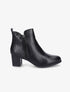Bottines à contrefort effet osier et double zips - Noir - 1