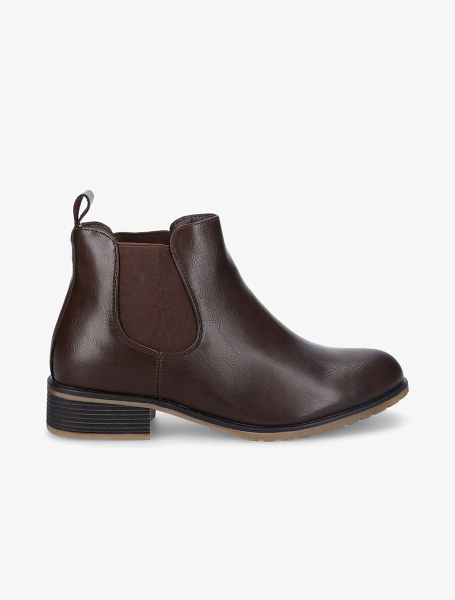 Chelsea boots en simili - Marron - 1