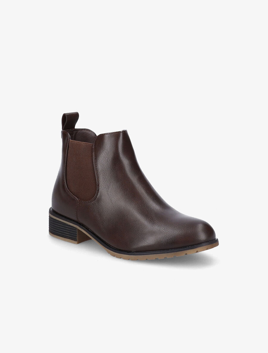 Chelsea boots en simili - Marron - 2
