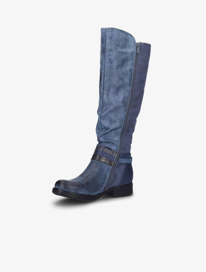 Bottes cavalières bi-matière - Bleu - 3