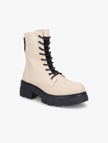 Rangers à semelle crantée - Beige - 2