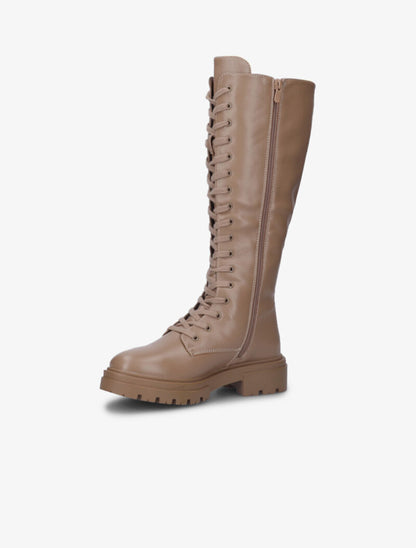 Bottes style rangers à lacets - Taupe - 3