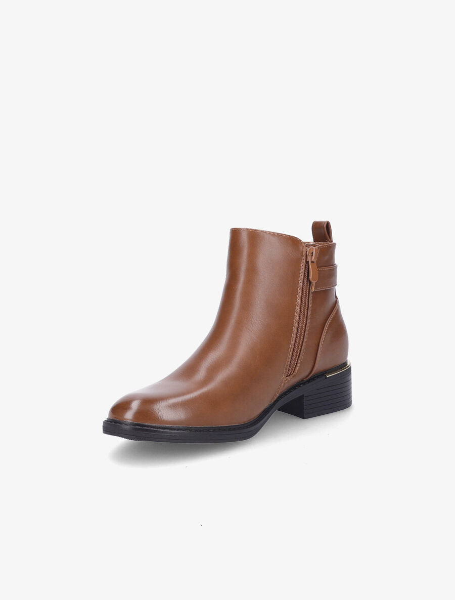 Bottines à boucle - Camel - 3