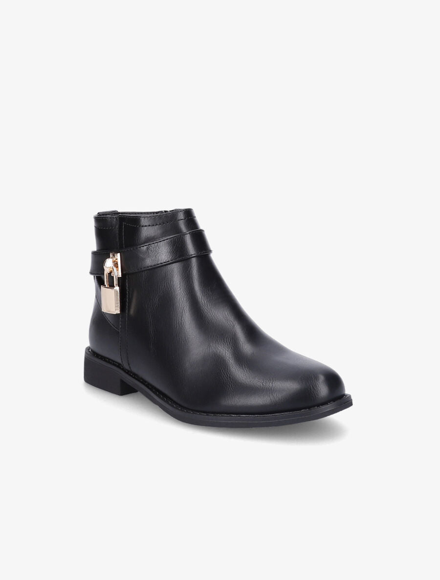 Boots à lanière à cadenas - Noir - 3