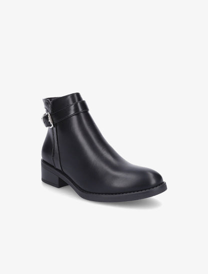 Bottines à liseré python - Noir - 2