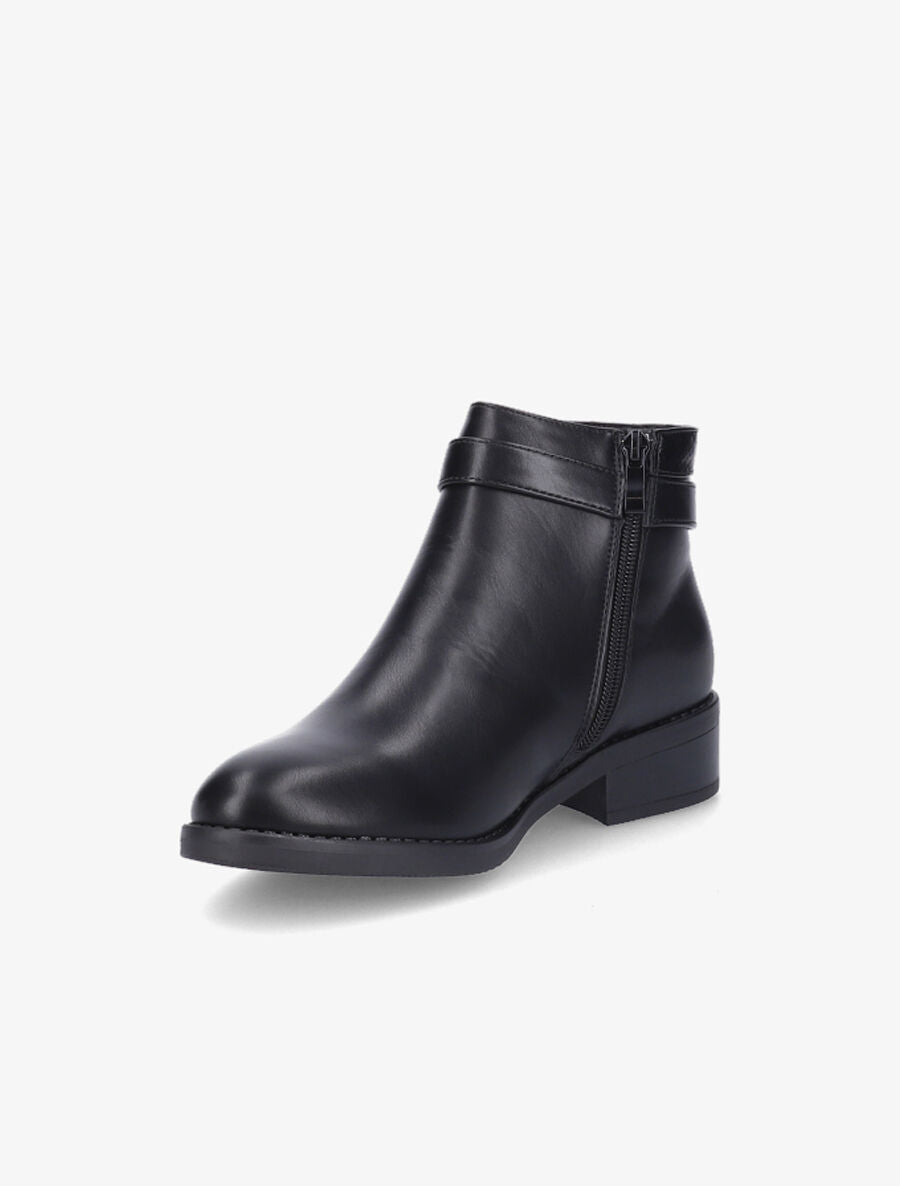 Bottines à liseré python - Noir - 3
