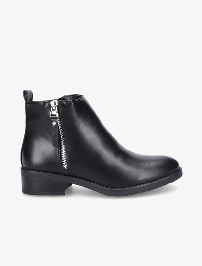 Bottines à zip - Noir - 1