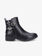 Bottines bi-matière cloutées - Noir - 5