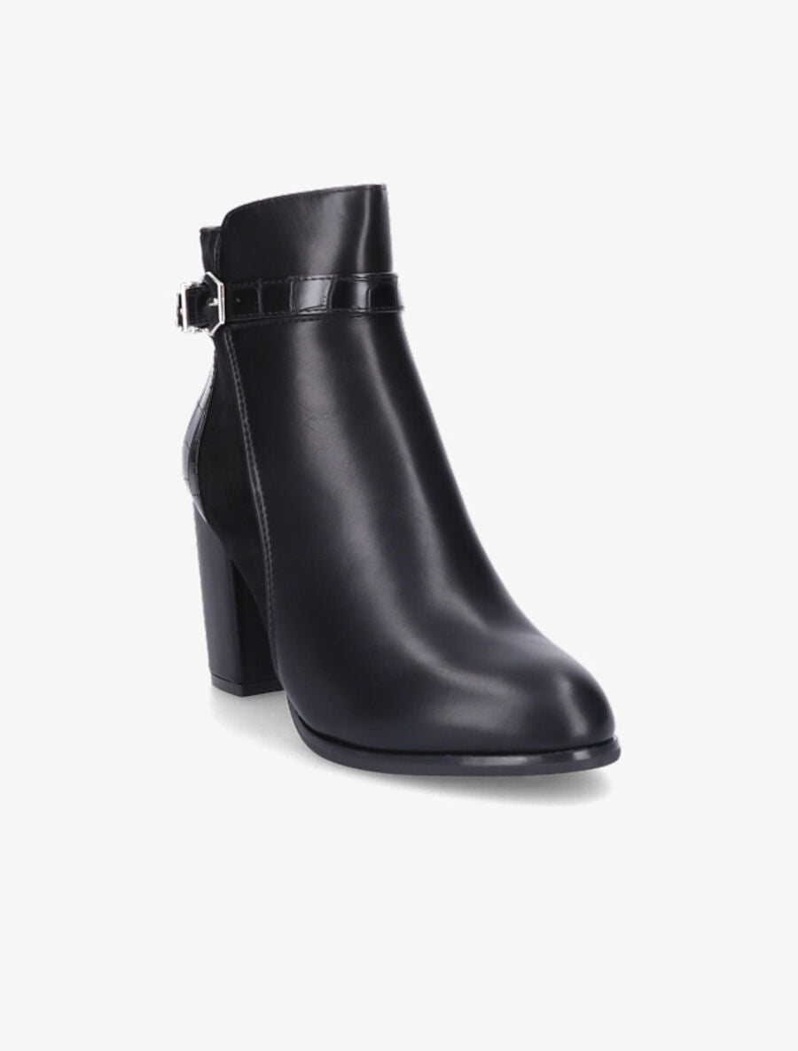 Bottines à talon à boucle - Noir - 2