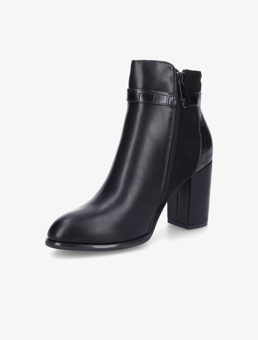 Bottines à talon à boucle - Noir - 3