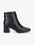Bottines à boucle et bout carré - Noir - 1