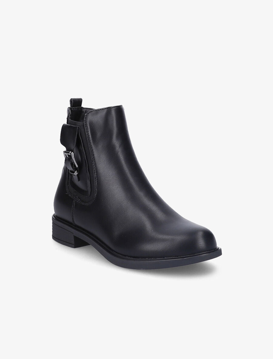 Bottines en simili et poches effet trompe-l&