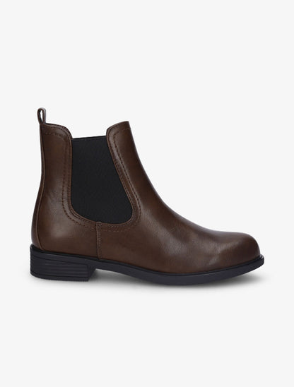 Chelsea boots en simili - Marron - 5