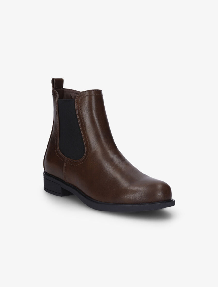 Chelsea boots en simili - Marron - 2