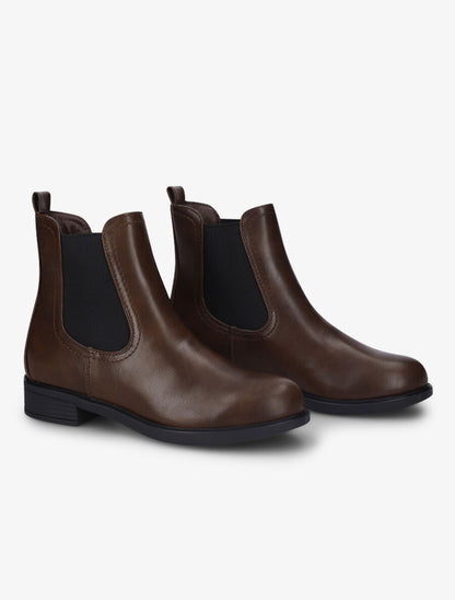 Chelsea boots en simili - Marron - 4