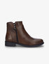 Bottines à contrefort effet python - Marron - 1