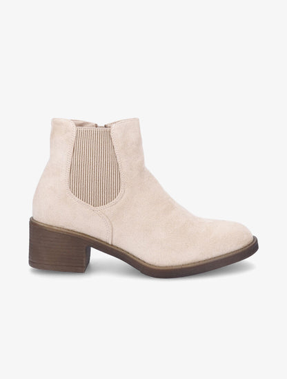 Bottines classiques en suédine - Beige - 5