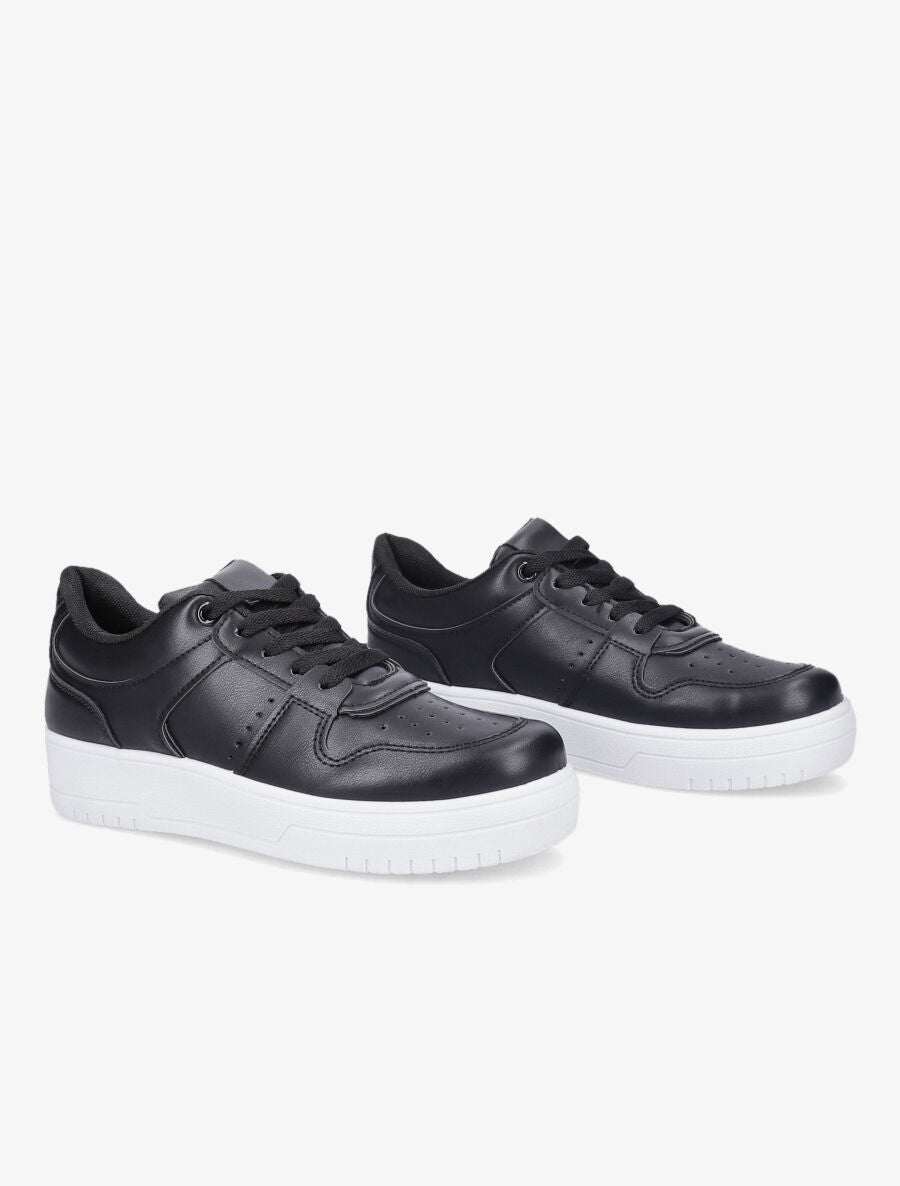 Sneakers en simili - Noir - 4