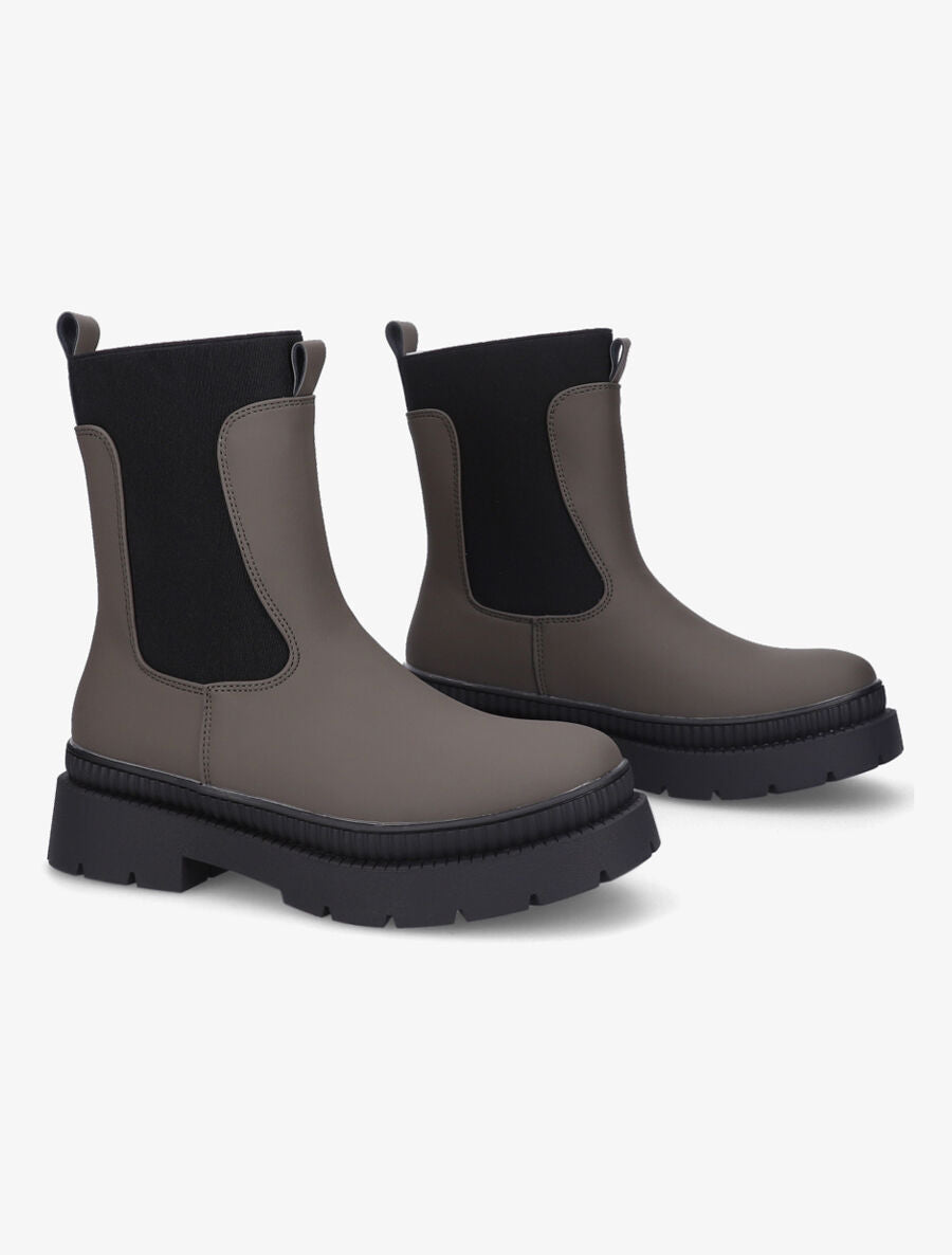 Boots montantes à cheville élastiquée - Kaki - 4