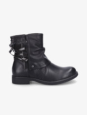 Bottines montantes corsetées - Noir - 1