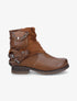 Bottines montantes plissées à pochette - Camel - 1