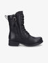 Boots montantes à lacets et zips - Noir - 1