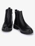 Bottines à semelles crantées ornées de clous - Noir - 5