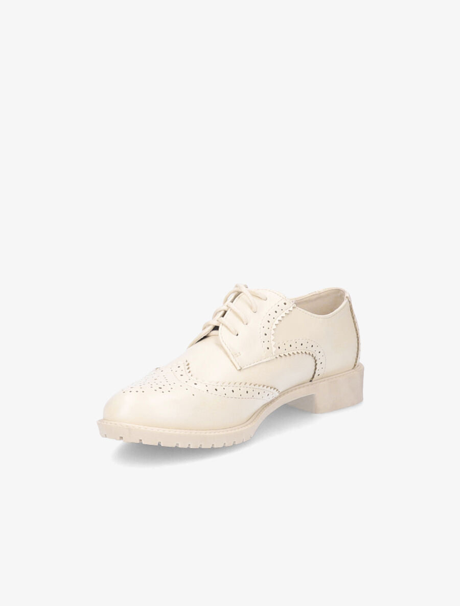 Derbies perforées - Beige - 3