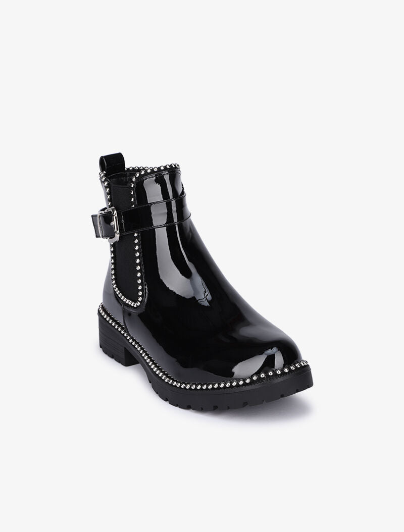 Bottines vernies cloutées - Noir - 3