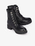 Bottines à lacets à détails cloutés - Noir - 5