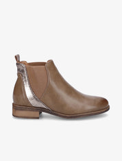 Bottines chelsea à liseré irisé - Taupe - 5