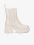 Boots crantées à semelle plateforme - Beige - 5