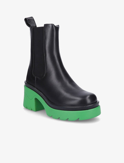 Boots crantées à semelle plateforme - Vert - 2