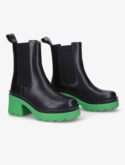 Boots crantées à semelle plateforme - Vert - 4