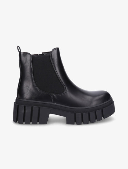 Bottines à semelle plateforme crantée - Noir - 1