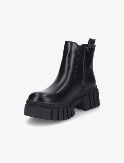 Bottines à semelle plateforme crantée - Noir - 3