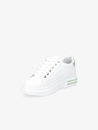 Tennis en simili à ornement pailleté - Blanc/vert - 3