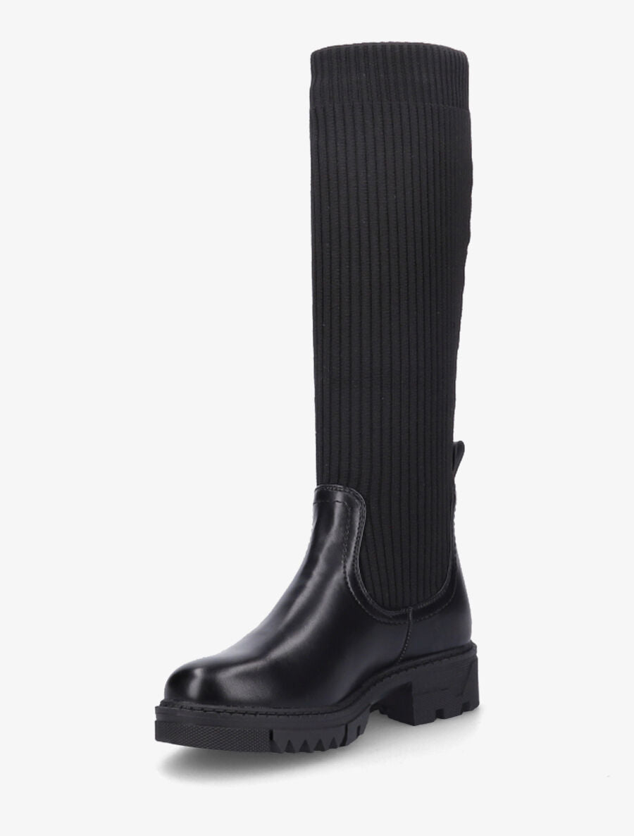 Bottes style chaussettes à semelles crantées - Noir - 3