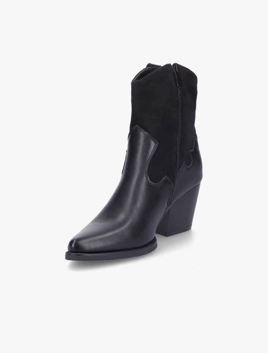 Santiags bi-matière - Noir - 3