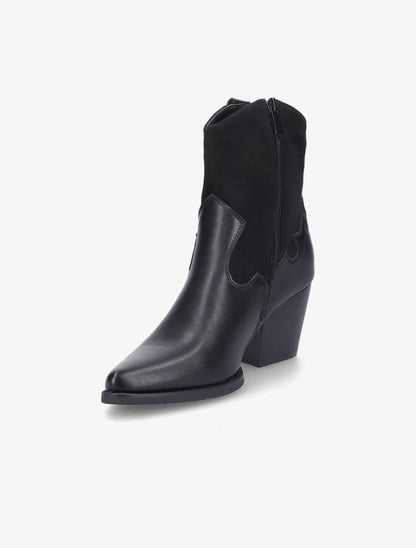 Santiags bi-matière - Noir - 3