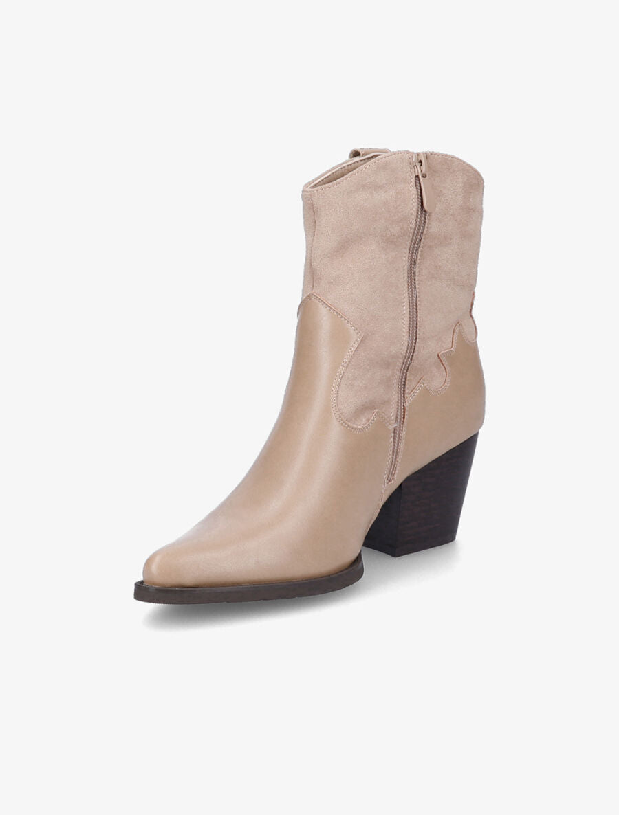 Santiags bi-matière - Beige - 3