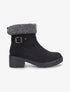 Bottines fourrées en suédine - Noir - 7