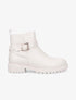Bottines à boucle et semelle crantée - Blanc - 5