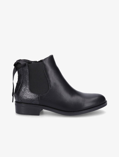 Bottines à contrefort corseté effet python - Noir - 1