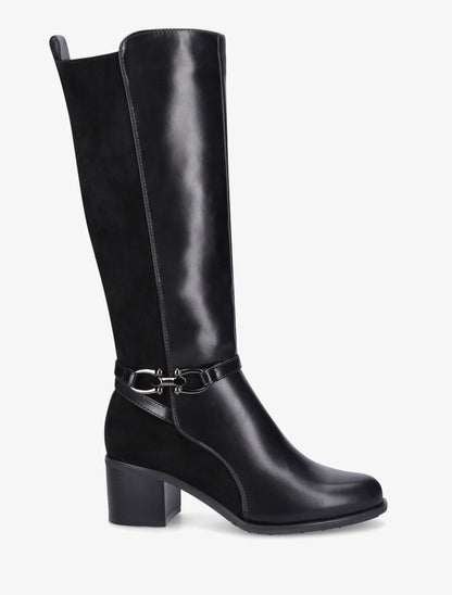 Bottes bi-matière à talon - Noir - 1