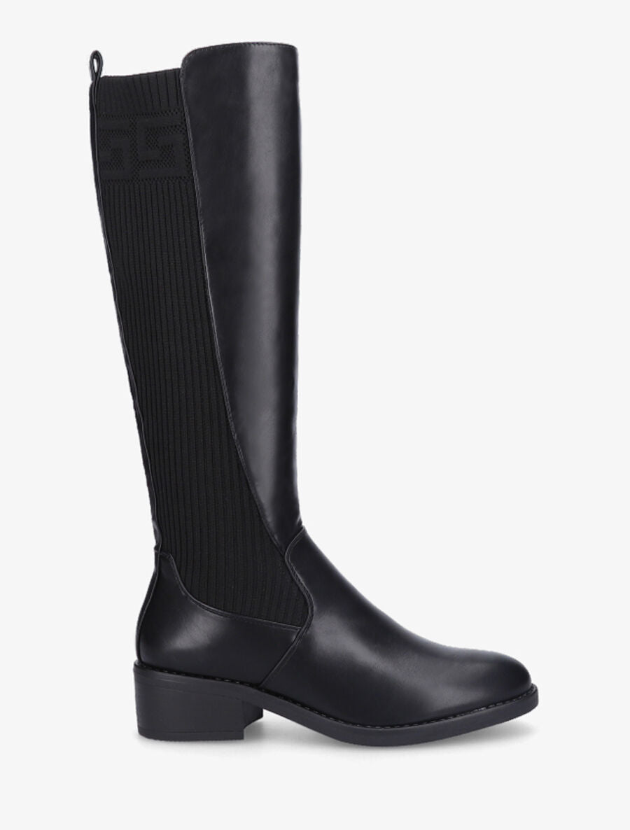 Bottes à contrefort en tissu - Noir - 1