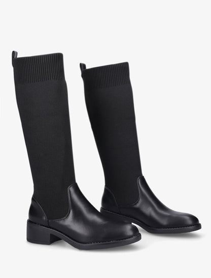 Bottes style chaussettes - Noir - 4