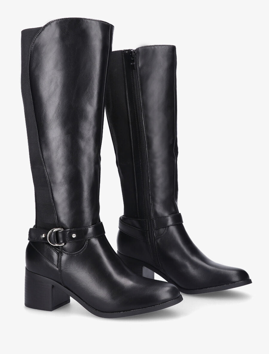 Bottes à contrefort élastiqué - Noir - 4